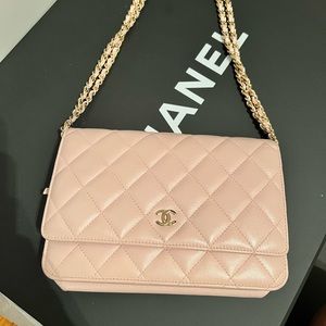CHANEL Vintage Light Pink Lambskin WOC